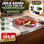 🔥 ¡Dile adiós a las tablas tradicionales! Tabla de Acero Inoxidable + Afilador GRATIS