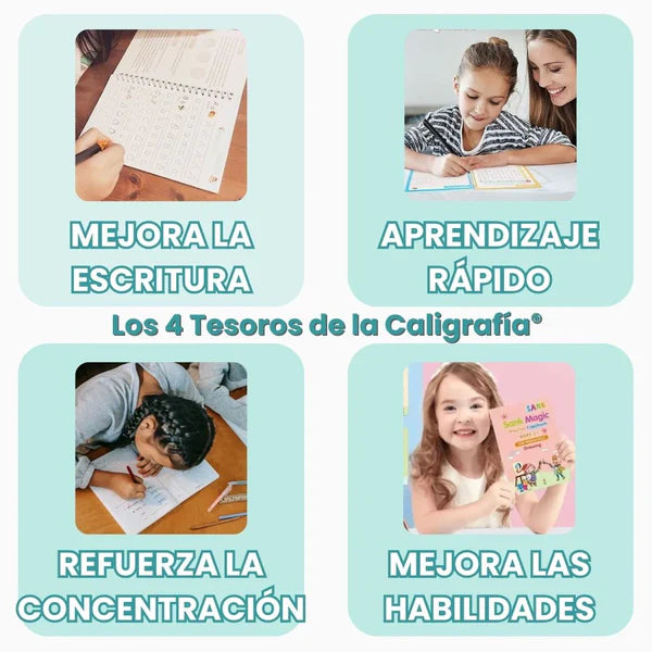 🪄 Cuaderno Mágico Infinito ✨ (Kit con 4 Cuadernos)