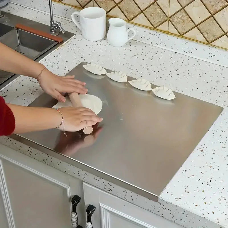 🔥 ¡Dile adiós a las tablas tradicionales! Tabla de Acero Inoxidable + Afilador GRATIS